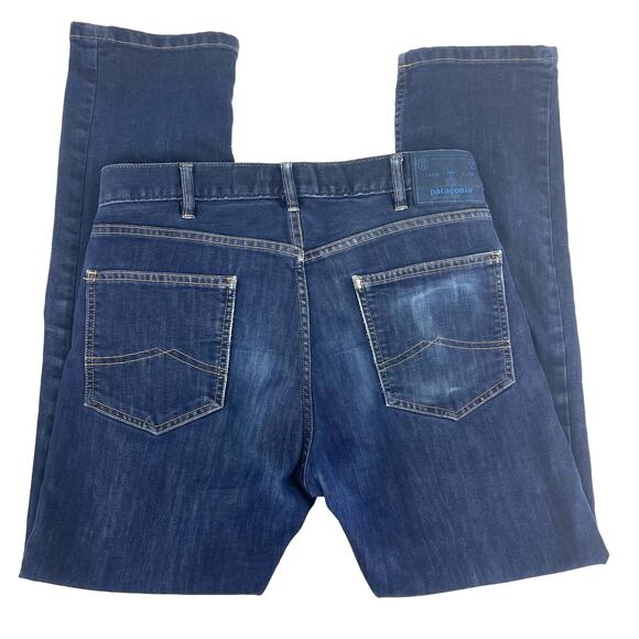 Patagonia Iron Clad Blue Denim Jeans Straight Stretch Men's 32/30 - Picture 7 of 12